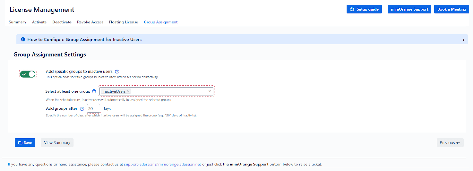 Setup Bulk User Management fo Jira, activate-deactivate-users-group-assignment-settings