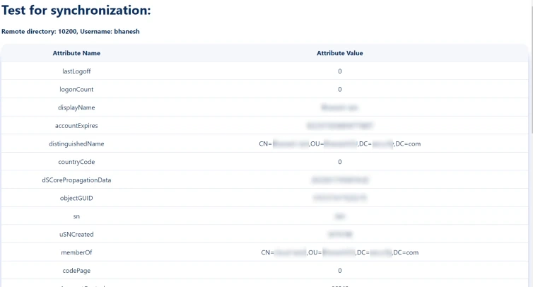 Details of the user you selected after entering their username from your directory's user data and clicking on the Search User