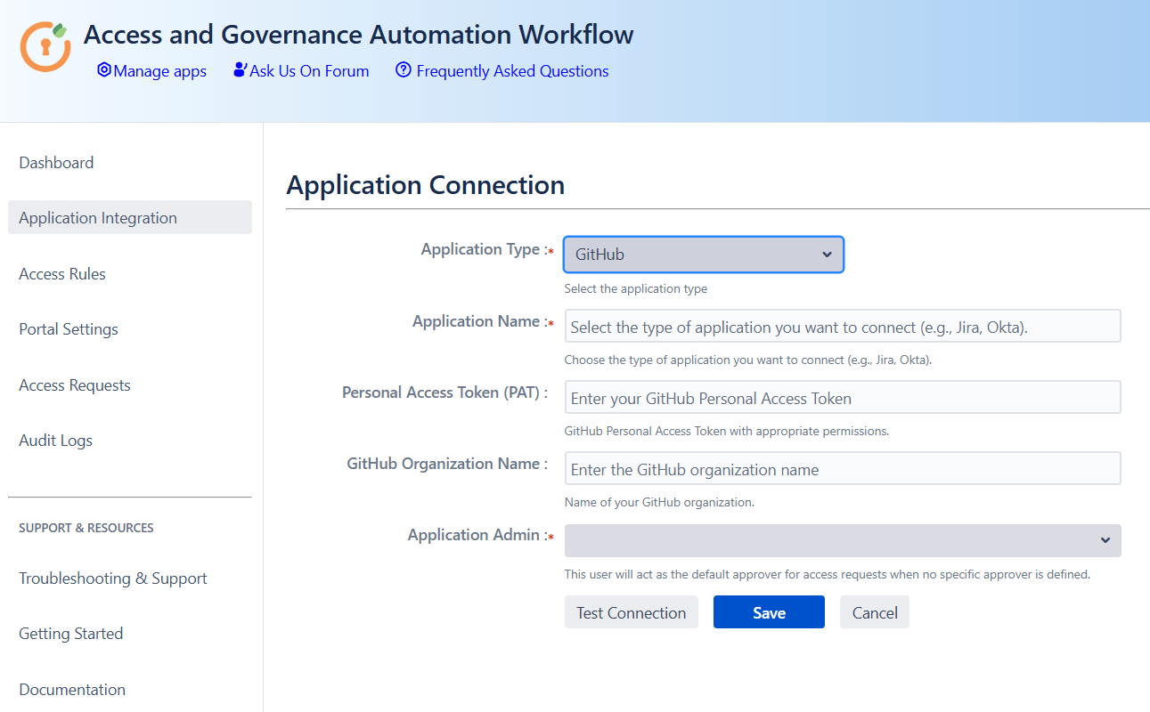 workflow-github-application-connection