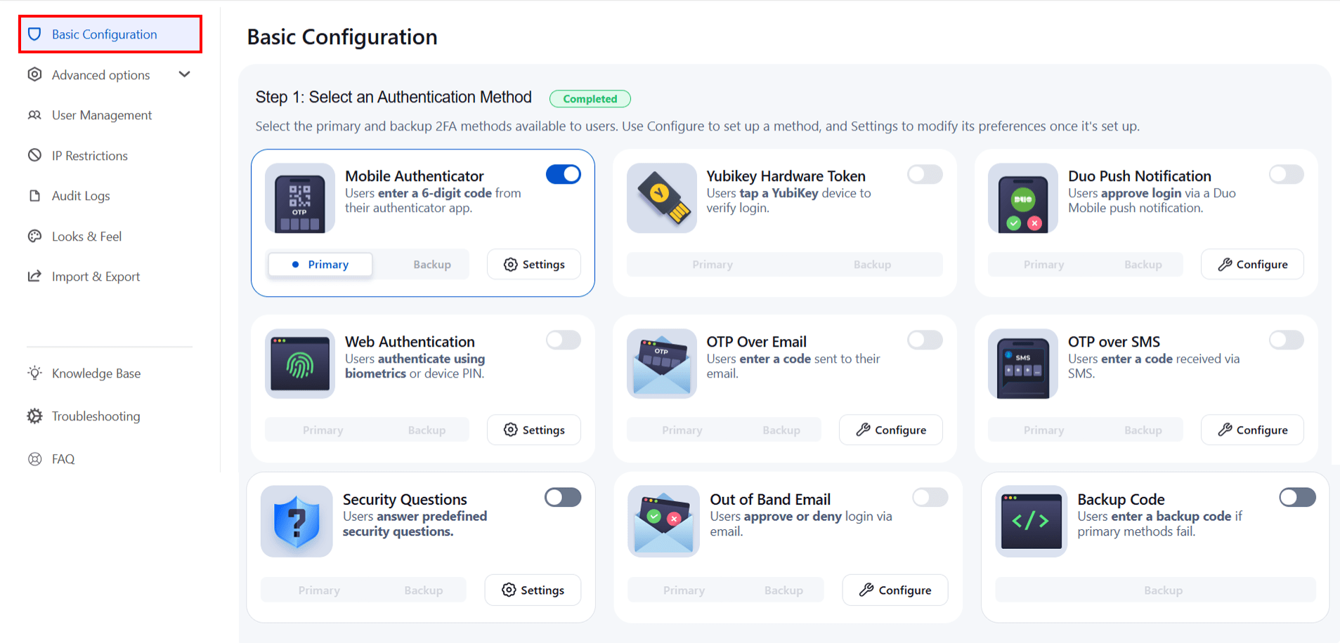 Setup Two Factor (2FA / MFA) 
                Authentication for Confluence using OTP, KBA, TOTP methods settings