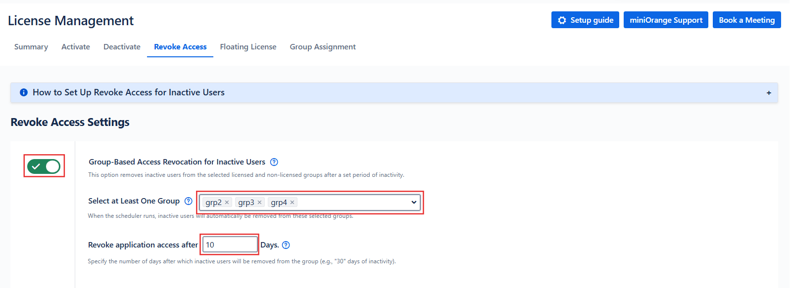 Automated user management revoke access