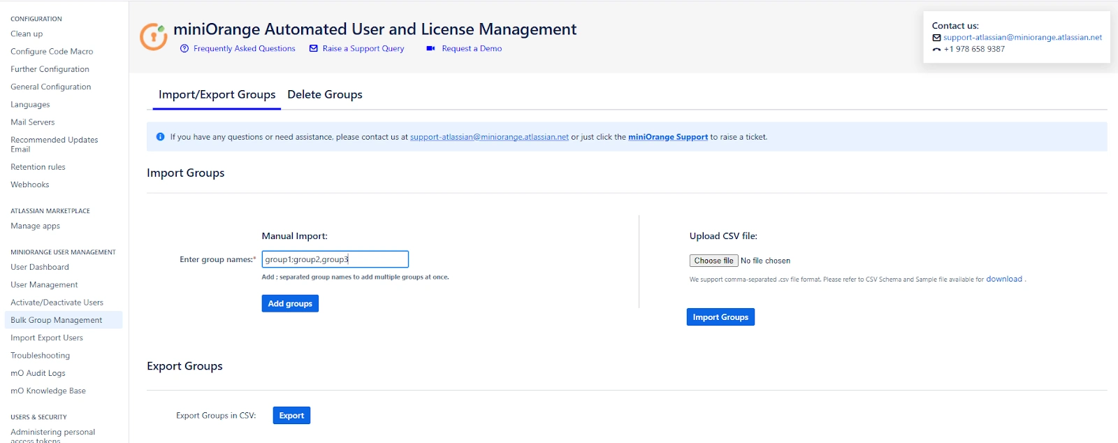 user management manual group