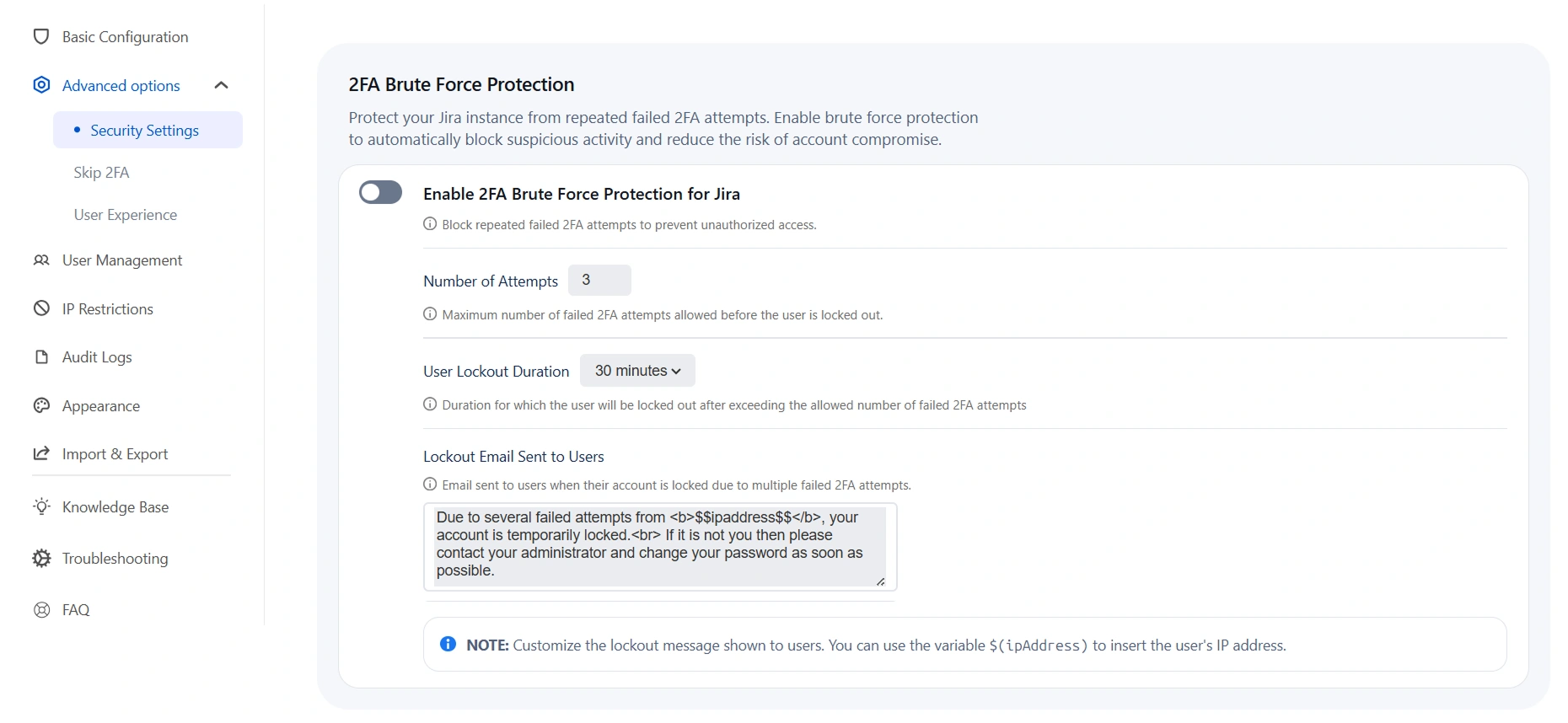 Setup Two Factor (2FA / MFA) Authentication for Jira using OTP, KBA, TOTP methods settings