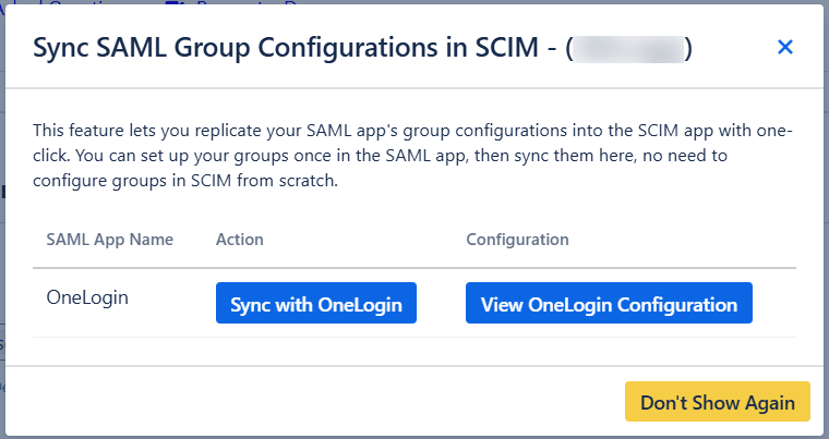 Group Configuration replication feature in the miniOrange SAML + SCIM app that lets you replicate your SAML app's group configurations into the SCIM app with one-click