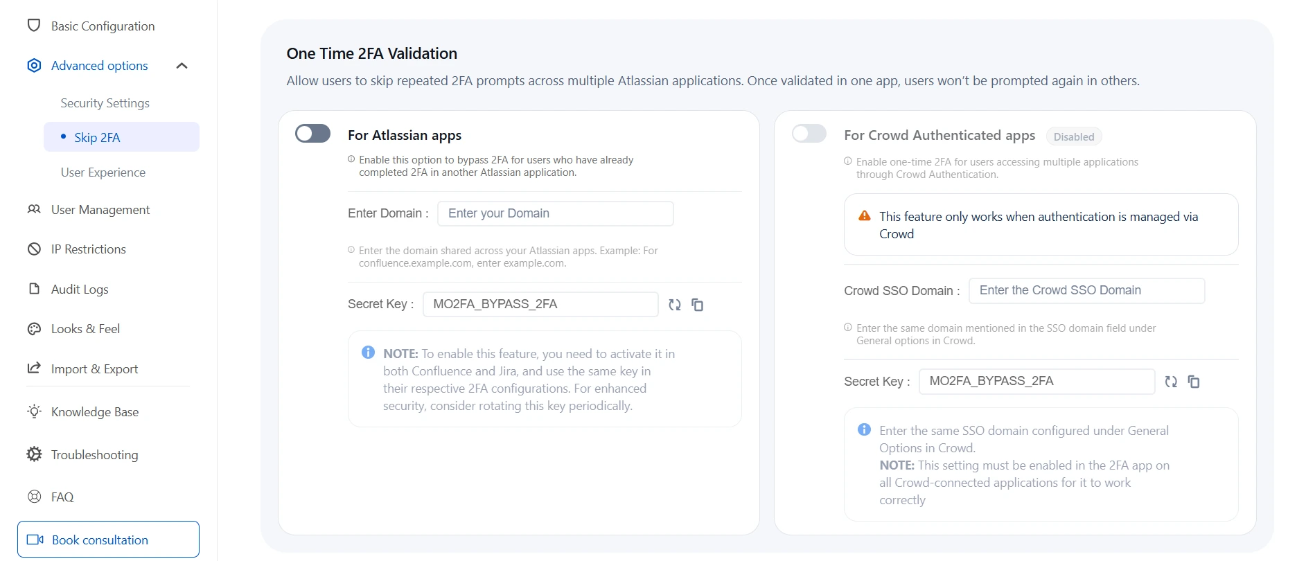 One-Time 2FA Validation