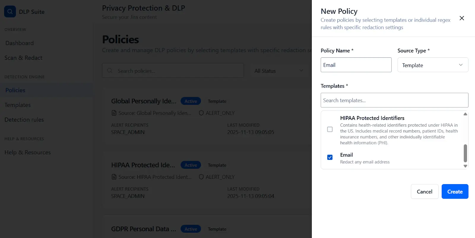 DLP Jira New Policy