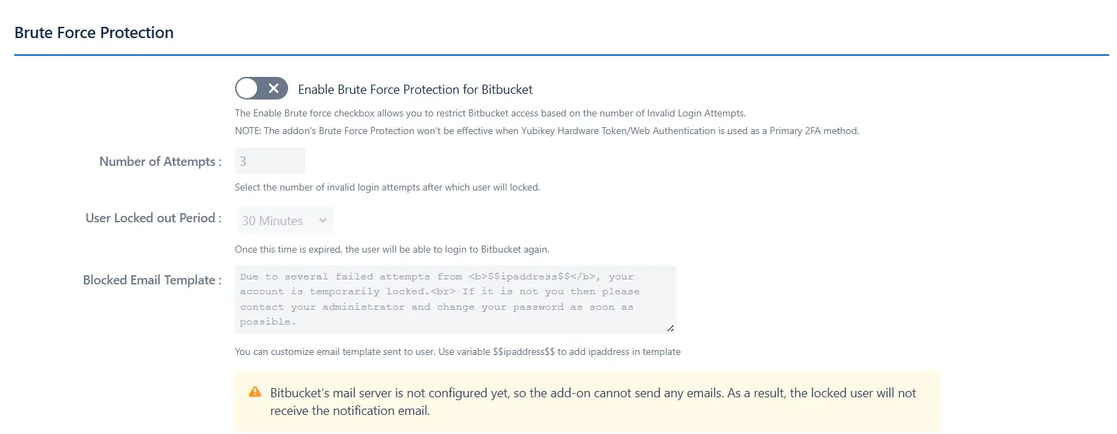 Setup Two Factor (2FA / MFA) Authentication for Bitbucket using OTP, KBA, TOTP methods settings