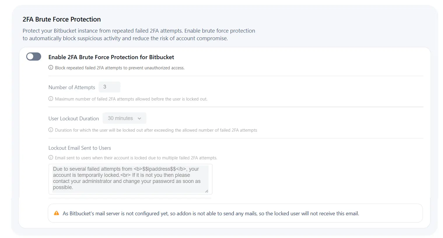 Setup Two Factor (2FA / MFA) Authentication for Bitbucket using OTP, KBA, TOTP methods settings