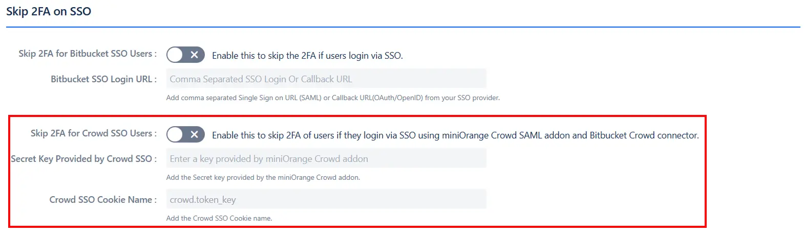 Setup Two Factor (2FA / MFA) Authentication for Bitbucket using OTP, KBA, TOTP methods settings