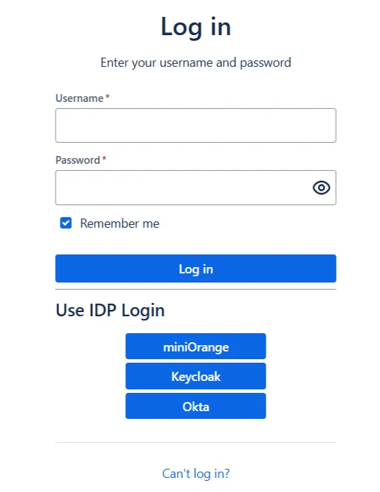 BitBucket login page with SSO buttons for each IDP
