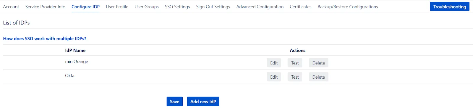 SAML Single Sign On (SSO) into Crowd, Add multiple IDP into Crowd