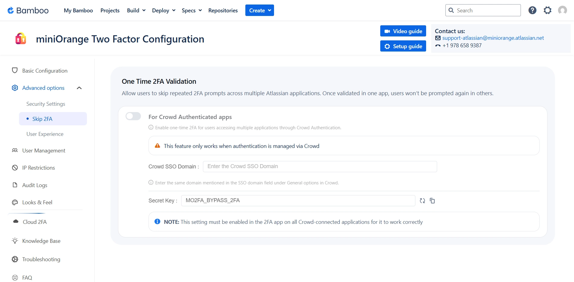 One-Time 2FA Validation