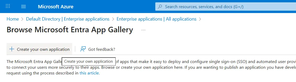 Browse Entra App Gallery in Microsoft Entra ID