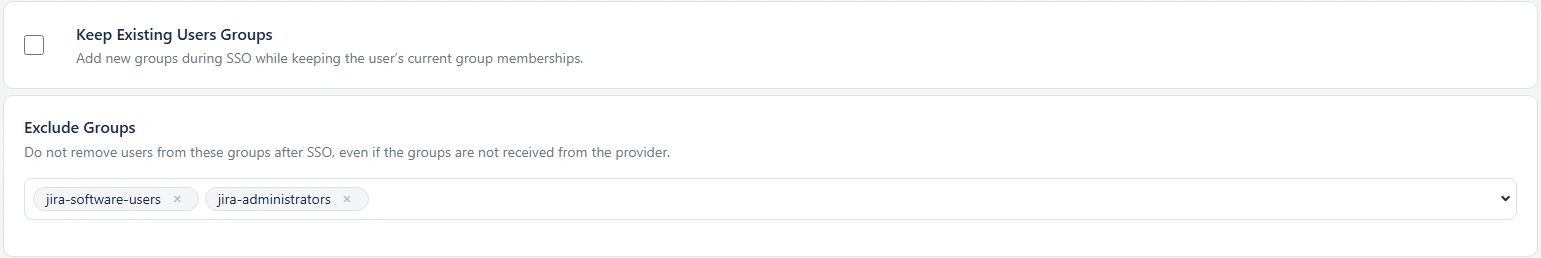 Exckude Groups OAuth OpenID SSO