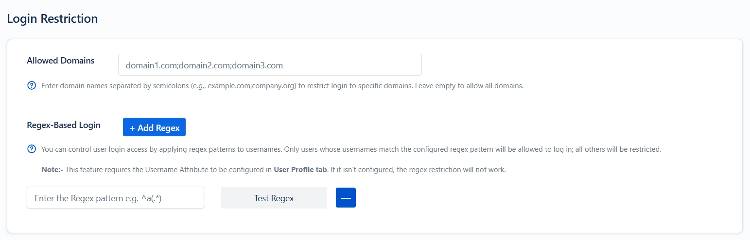 Login Restriction OAuth OpenID SSO