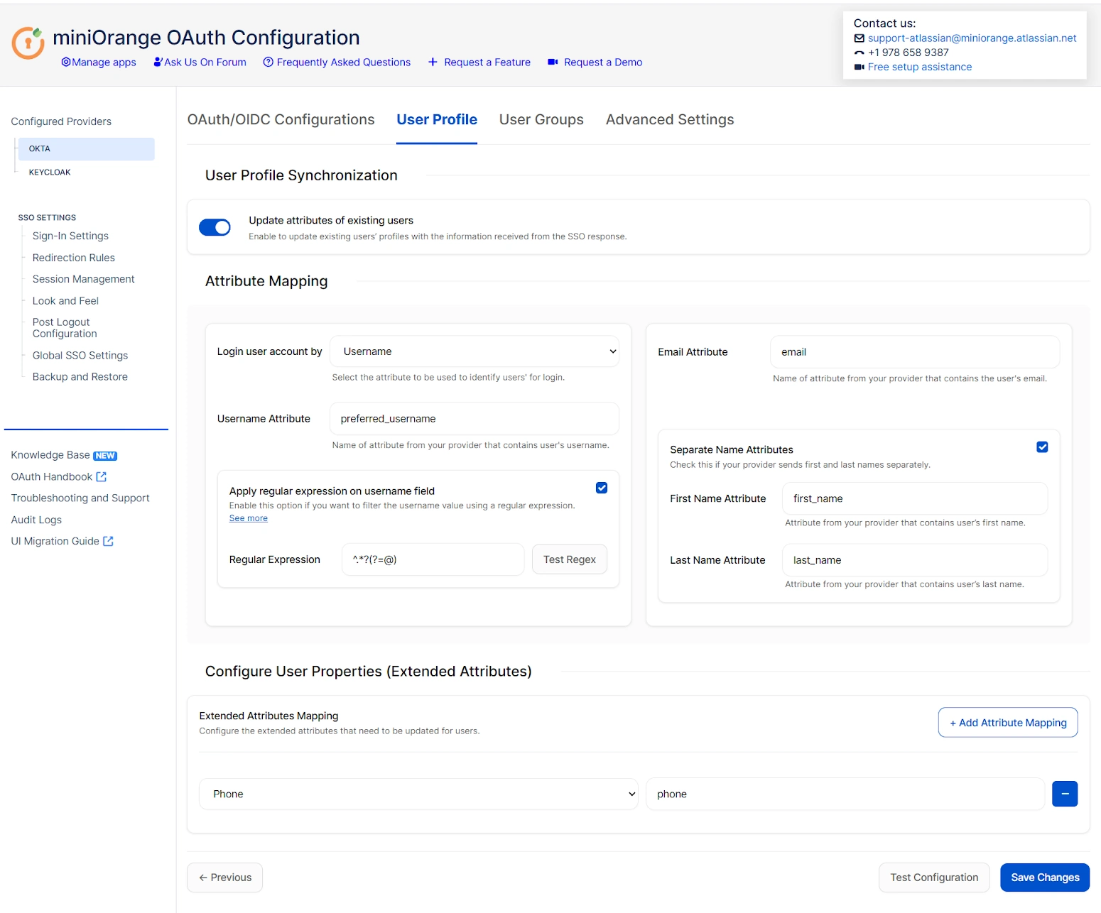 User Profile Mapping - OAuth OpenID SSO