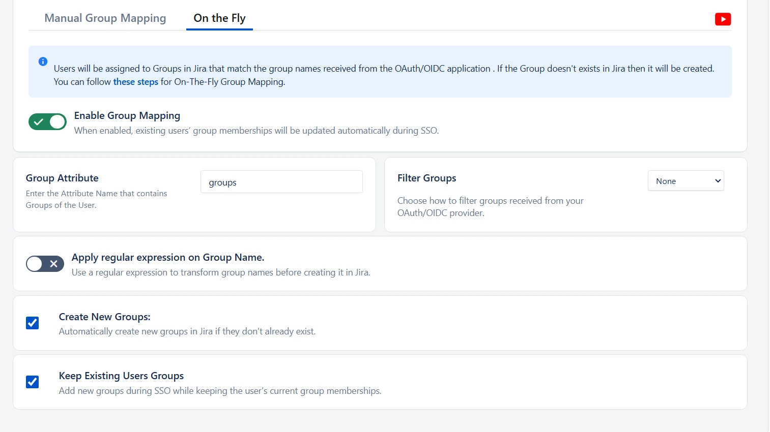 On-The-Fly Mapping OAuth OpenID SSO