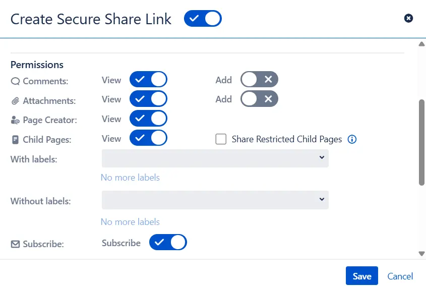 Secure share Permissions