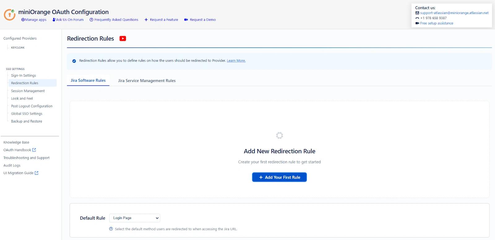 Redirection Rules OAuth OpenID SSO