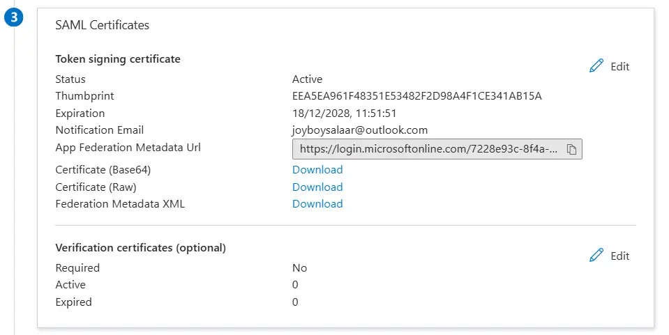 SAML Certificates in Microsoft Entra ID