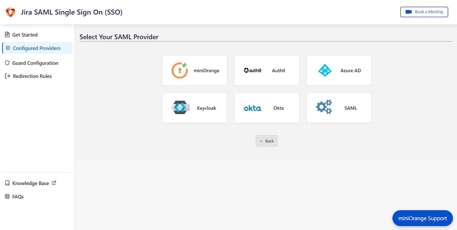 Configured providers section in the mO Jira SAML SSO app