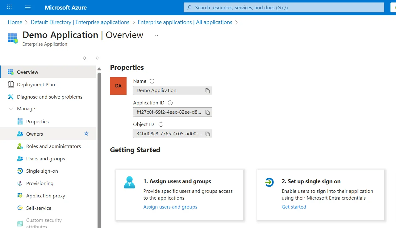 Setup Application in Microsoft Entra ID