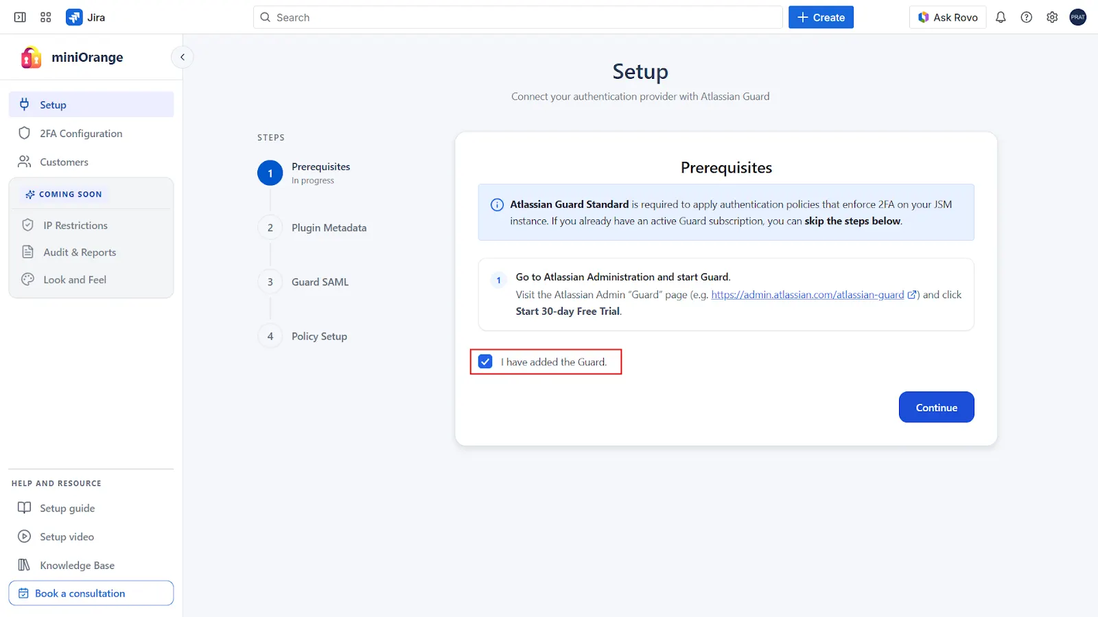 2FA Cloud Prerequisites