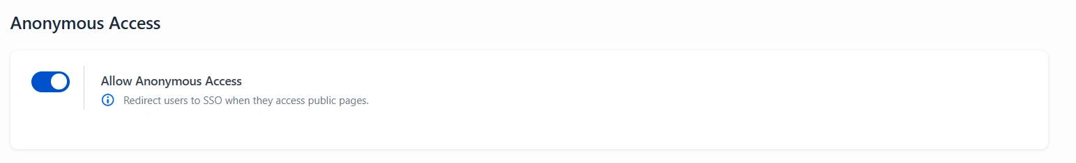 Anonymous Access OAuth OpenID SSO