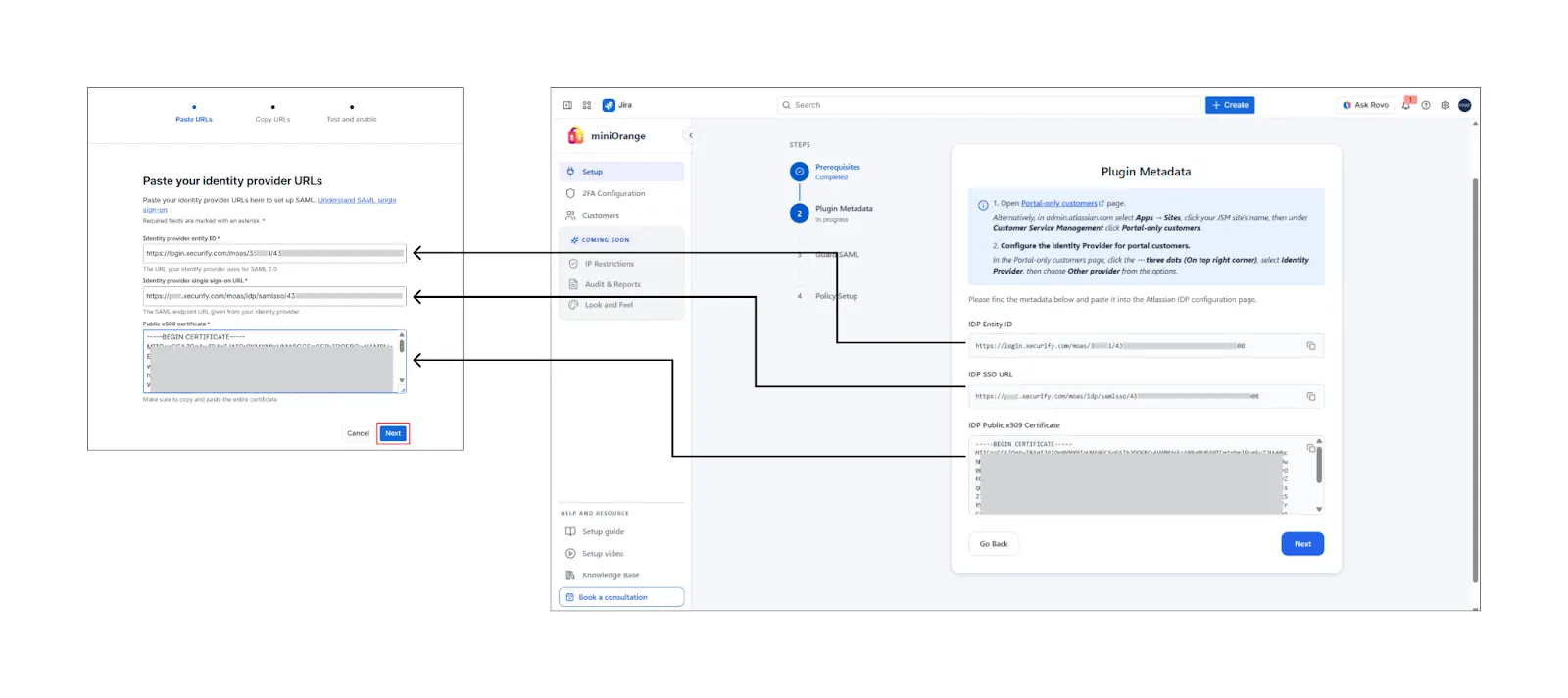 Copy and Paste Values in Atlassian Guard