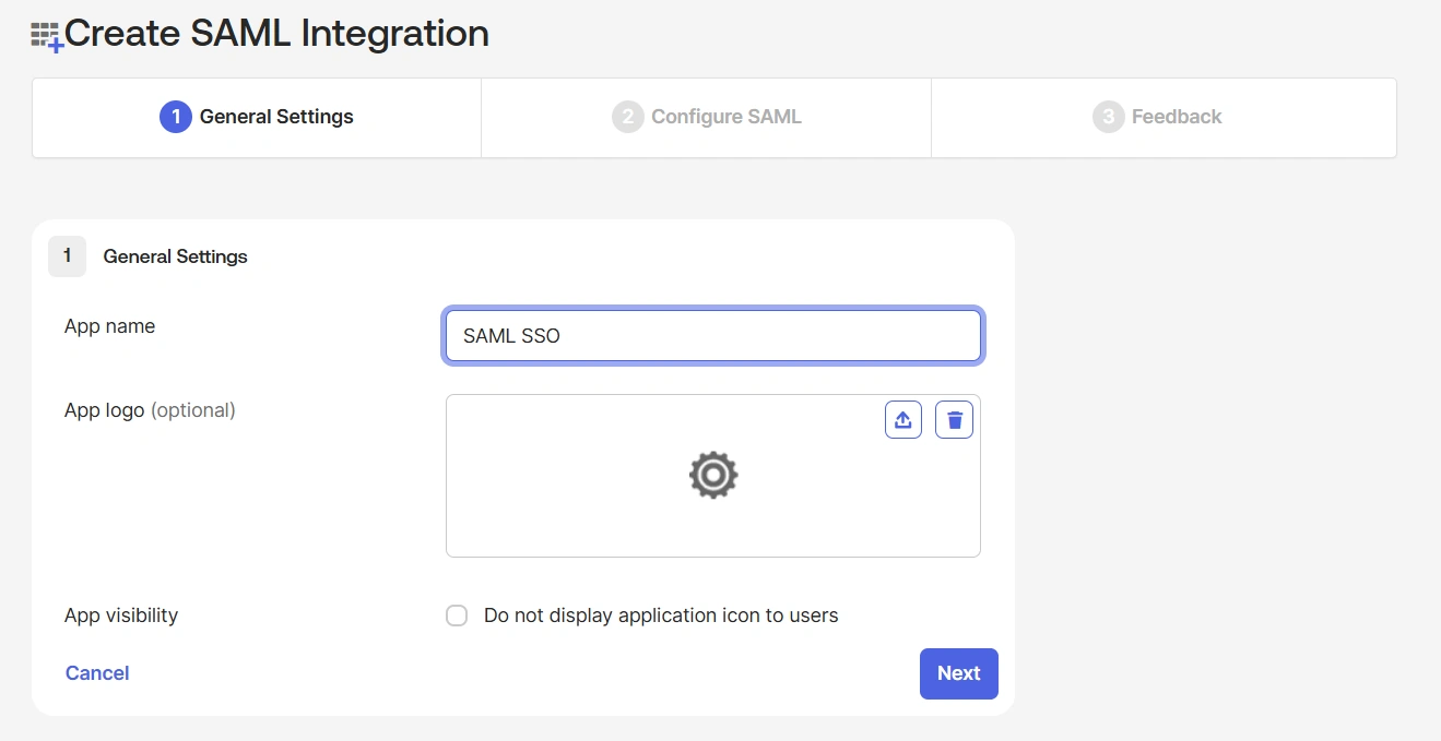  SAML integration Cloud SAML SSO
