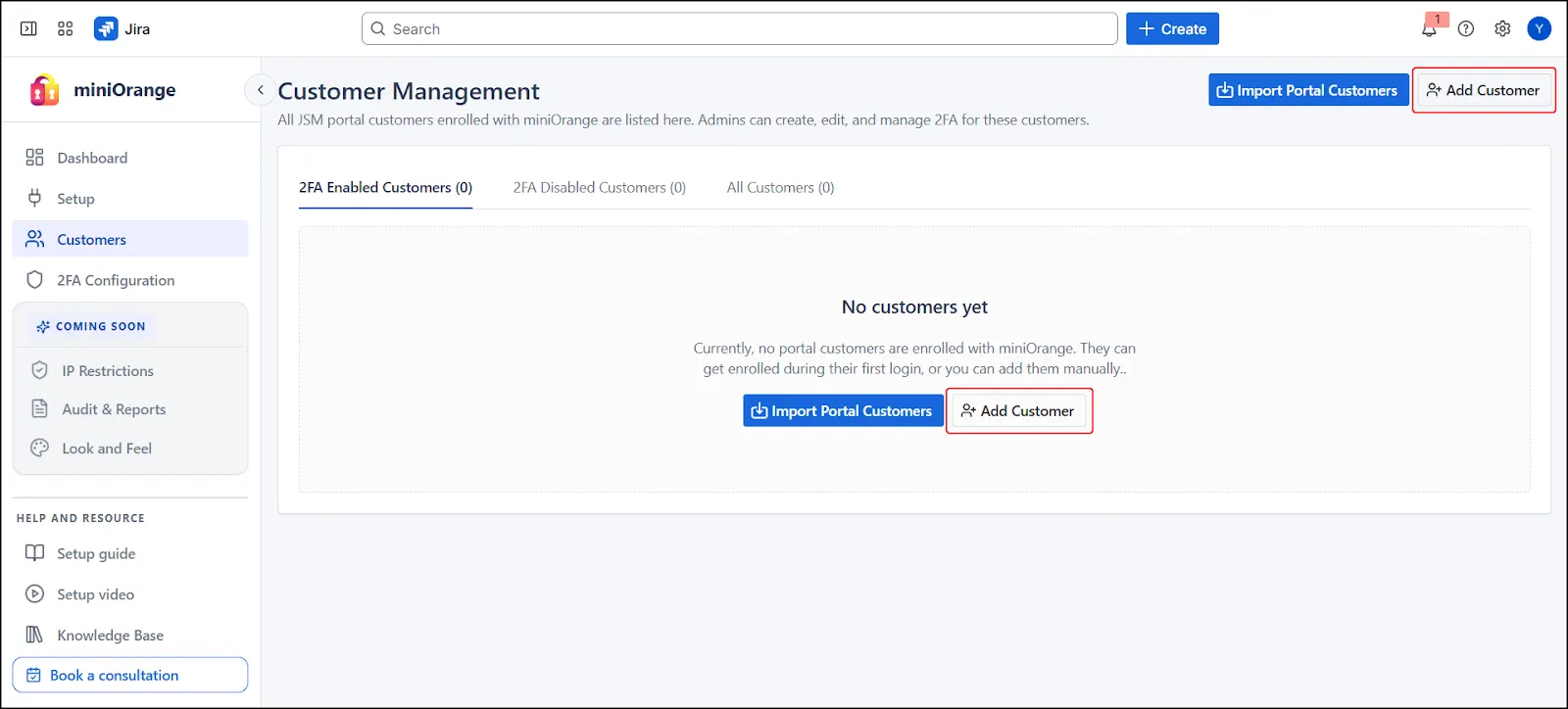 Customer Management Add Customer