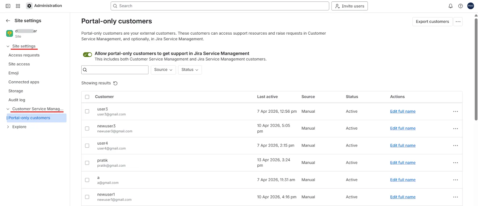 JSM Portal Only Customers