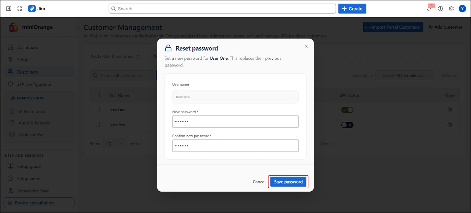Reset Password Form