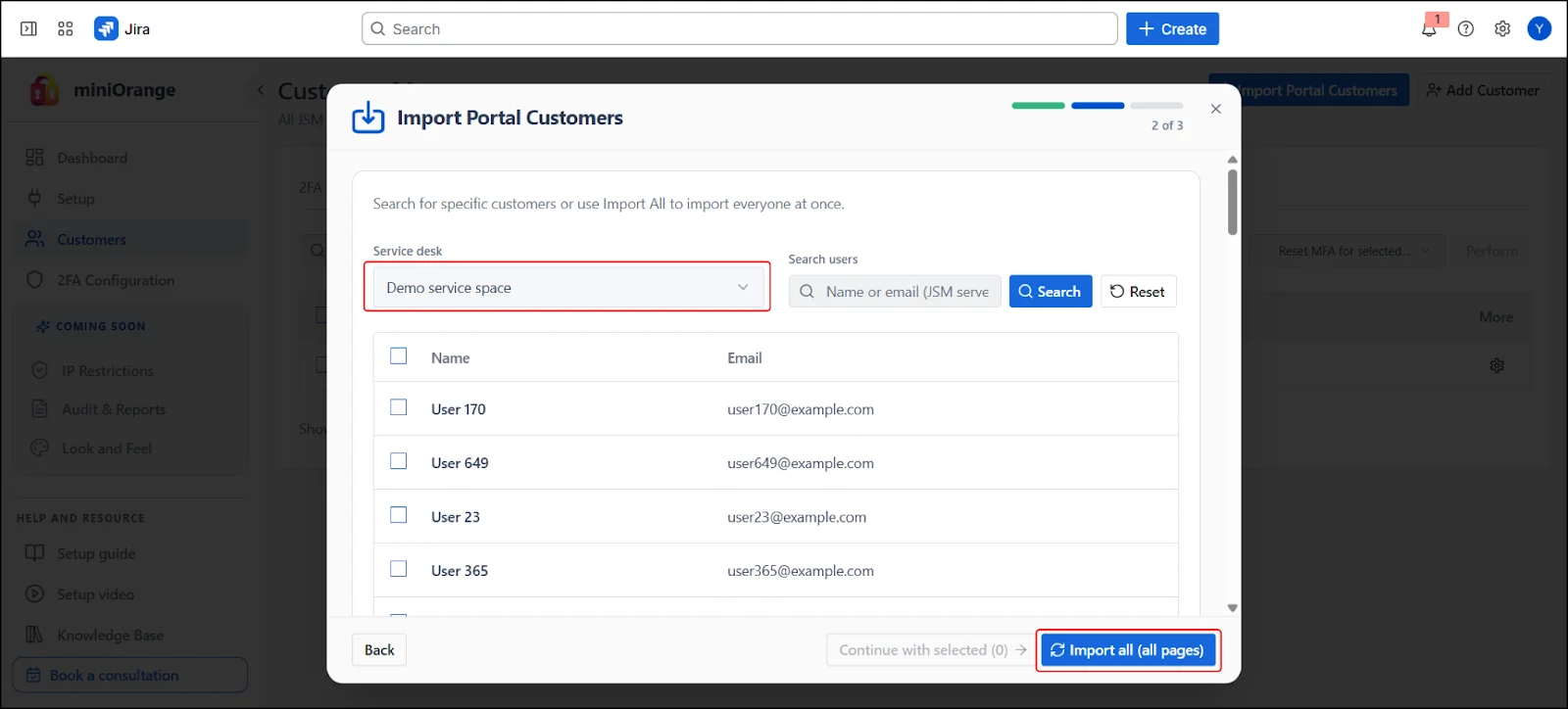Select Import All Pages