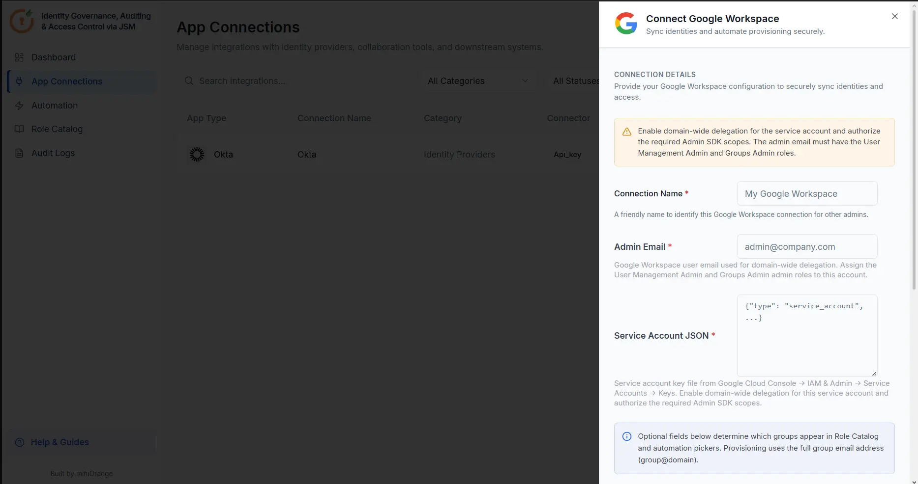 Google Workspace JSM Access Governance Guide