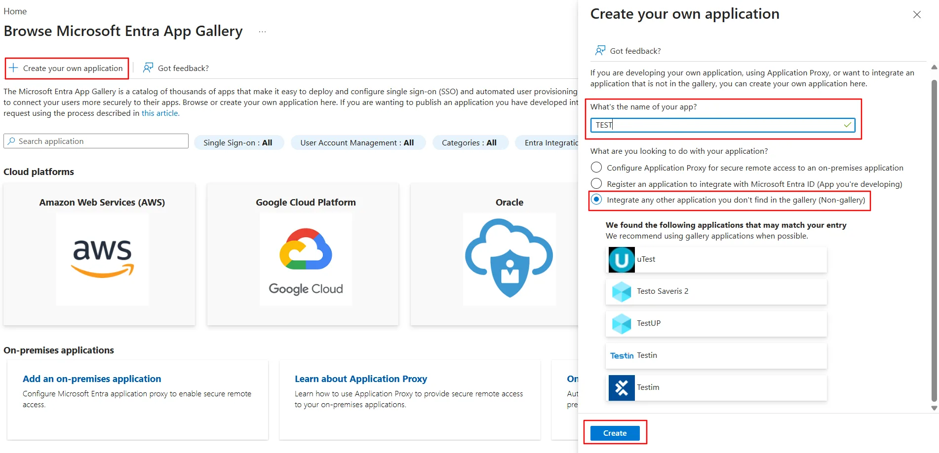 Single Sign On(SSO)using Microsoft Entra ID (Previously known as Azure AD), Entra ID SAML SSO new application create application
