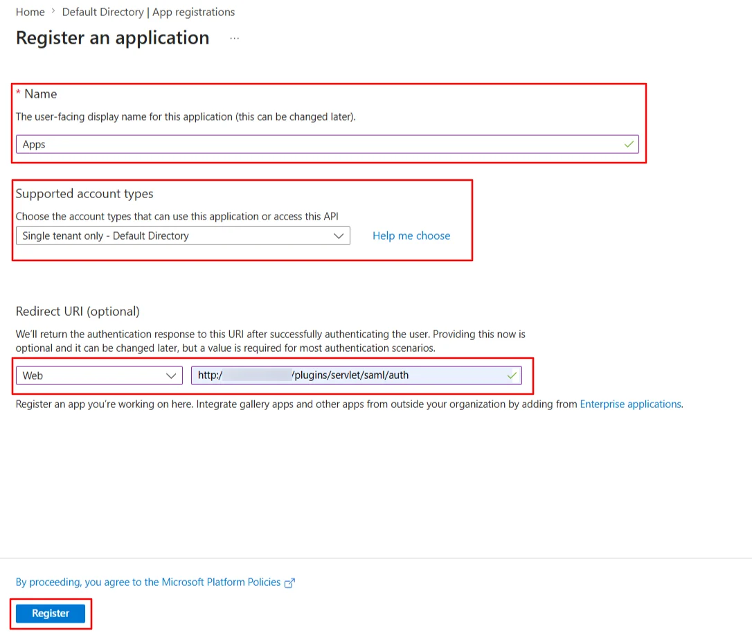 Single Sign On(SSO)using Microsoft Entra ID (Previously known as Azure AD), Entra ID SAML SSO new application register an application