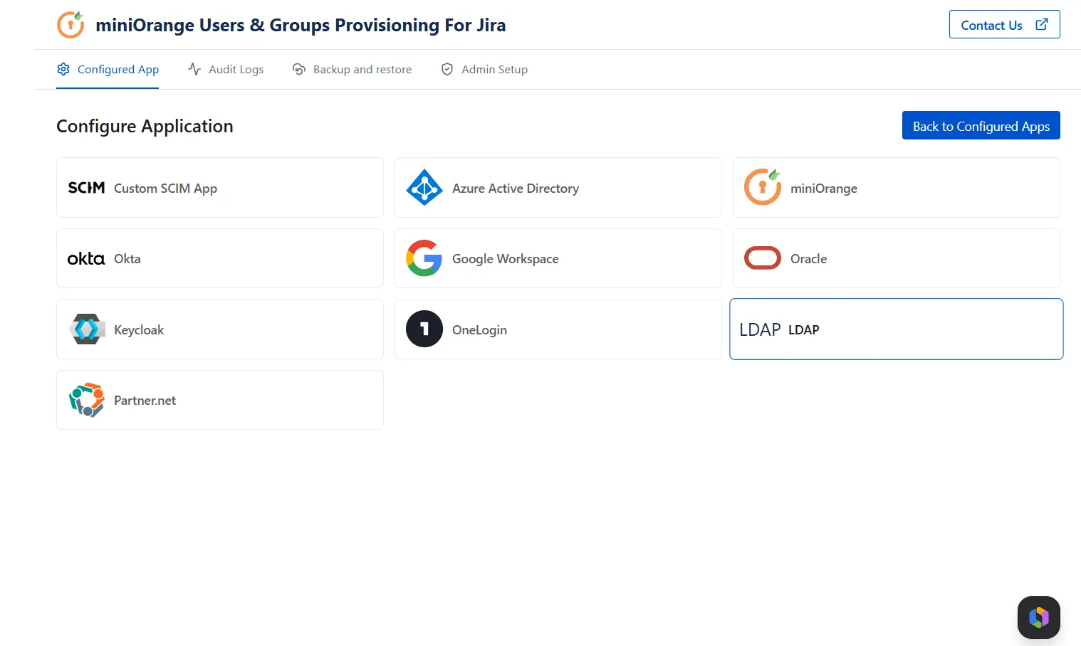 Select LDAP from provider directory