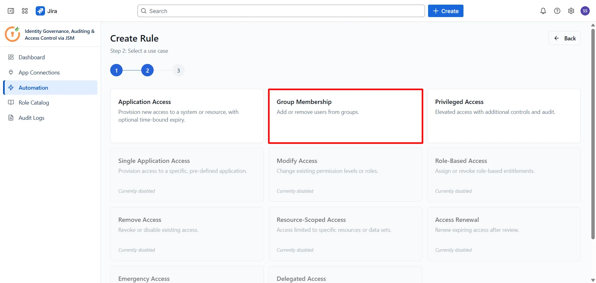 Create group membership rule