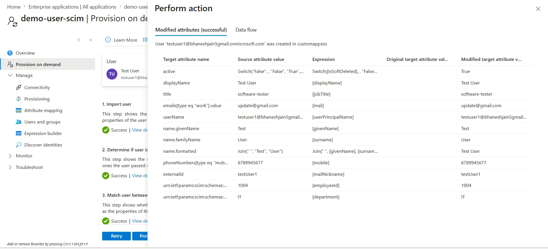 Entra ID Modified Attributes