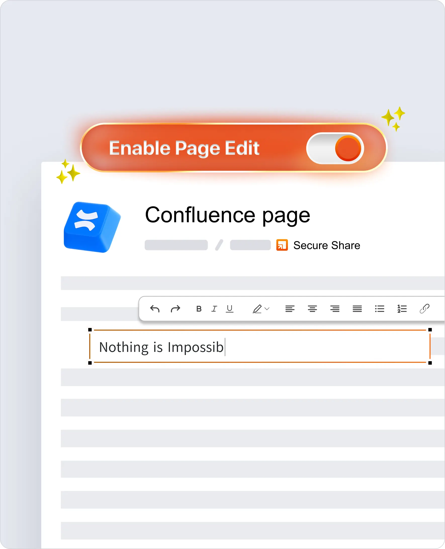 secure share Confluence Features