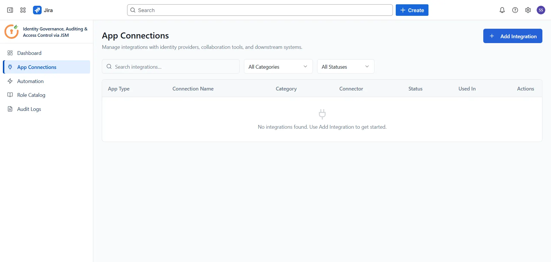 Navigate to App Connections from the sidebar