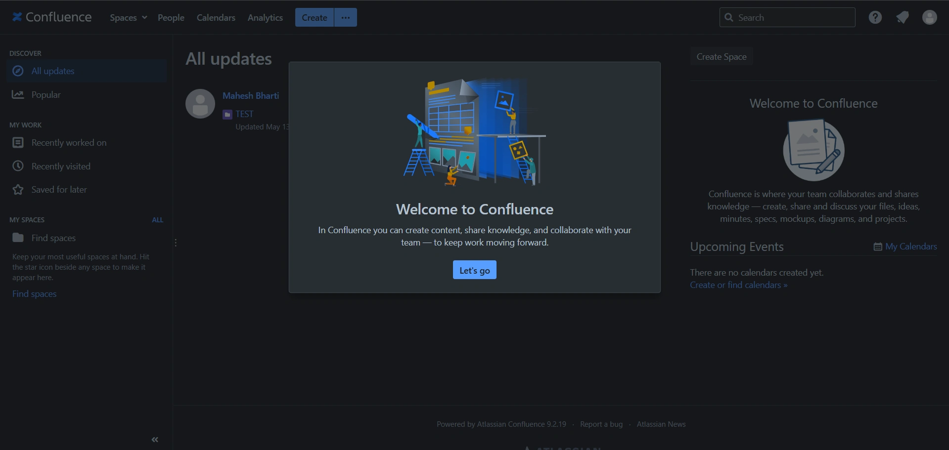 User successfully logged in to Confluence after completing SSO through Okta