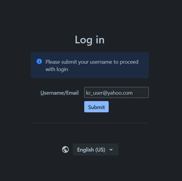 Confluence login page with kc_user@yahoo.com entered