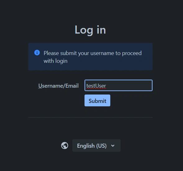 Confluence login page with testUser entered