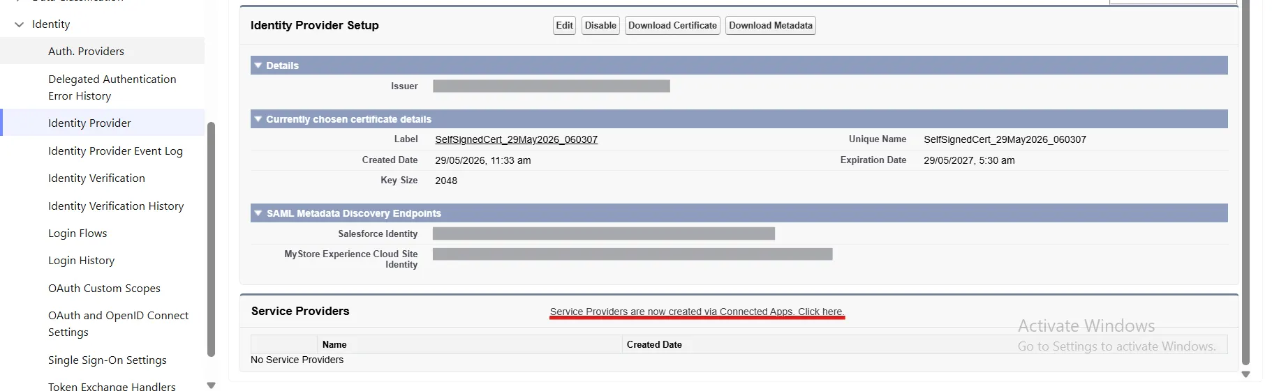 Salesforce idp setup