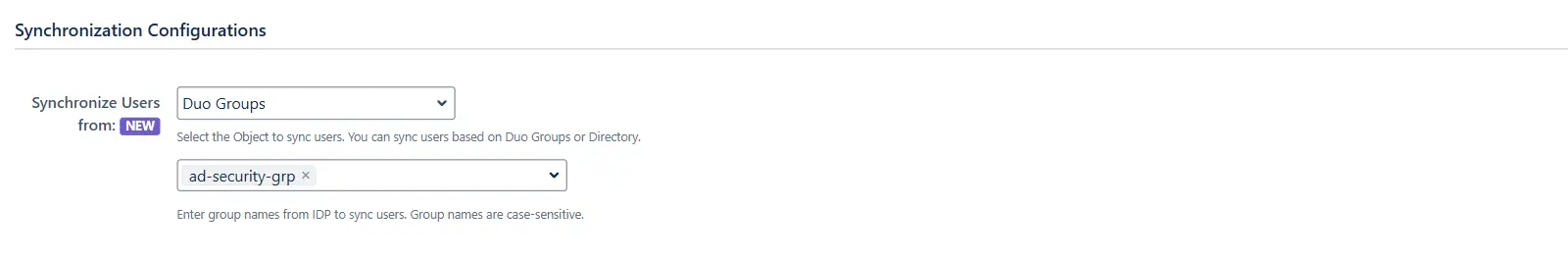 Select Synchronization Configuration option in User Provisioning/Sync for Jira plugin configuration
