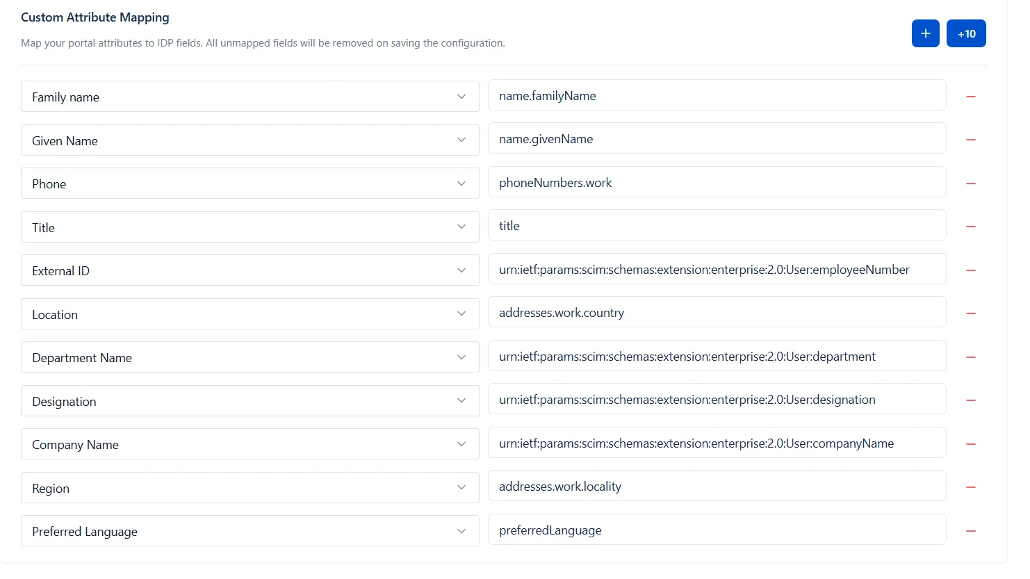 Custom Attribute Mapping Scim Cloud