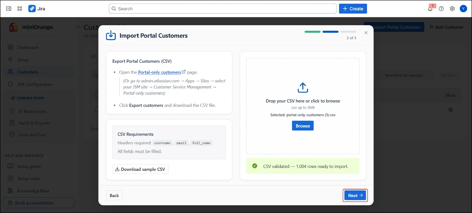 Export Customers from Atlassian