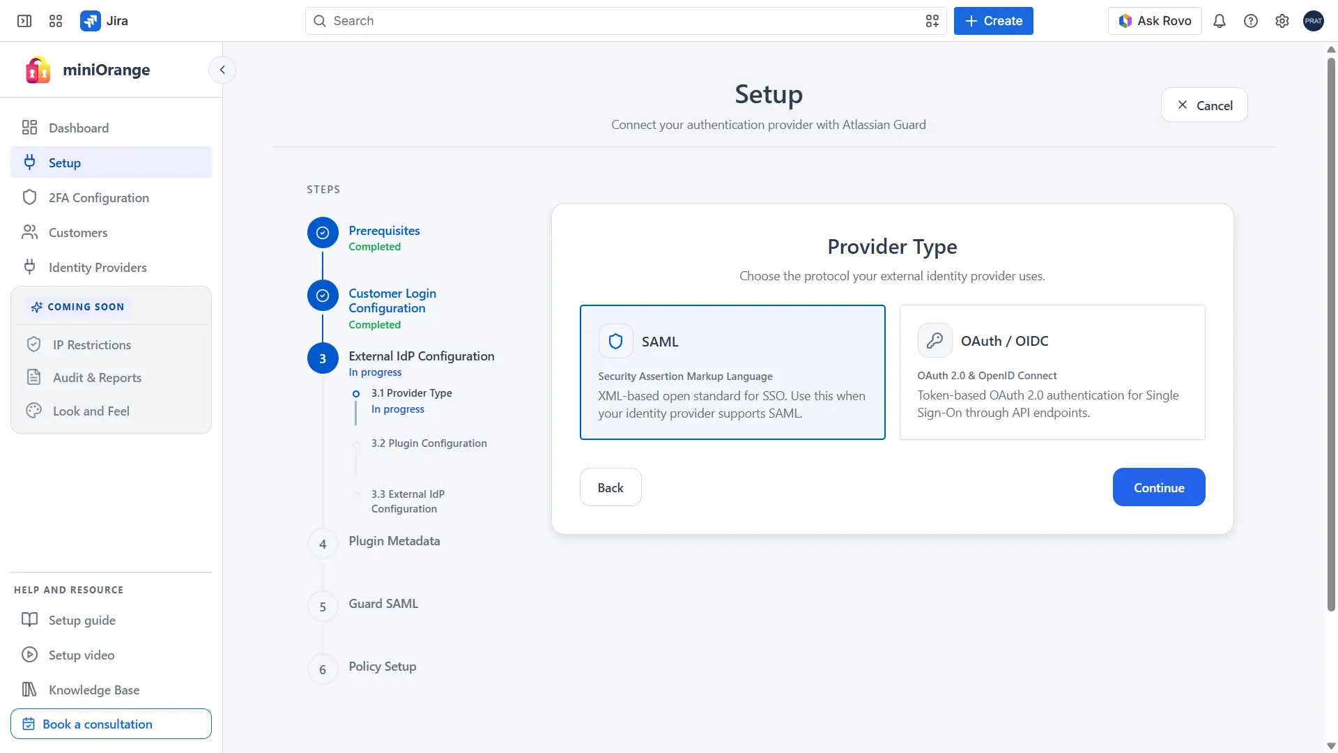 Select Identity Provider Protocol